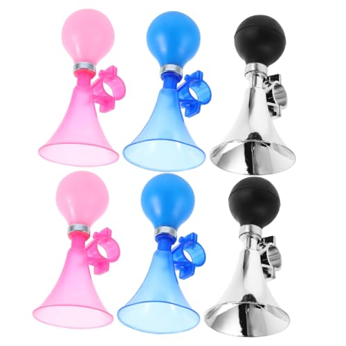 6pcs Bike Bugle Horn: Loud Sound Manual Bike Horn Bicycle Bell for Kids Warning Bell for Children's Bicycles Scooters and Tricycles