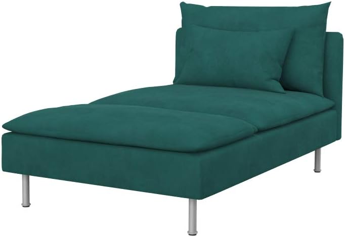 Soferia Replacement Compatible Cover for Söderhamn Chaise Longue, Fabric Softi Chocolate