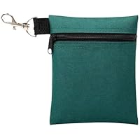 GOXQIT 2pcs Golf Ball Carrier Bag With Buckle Portable Tee Holder Zipper Waist Pouch For Holding 7 Standard Balls For Course Training