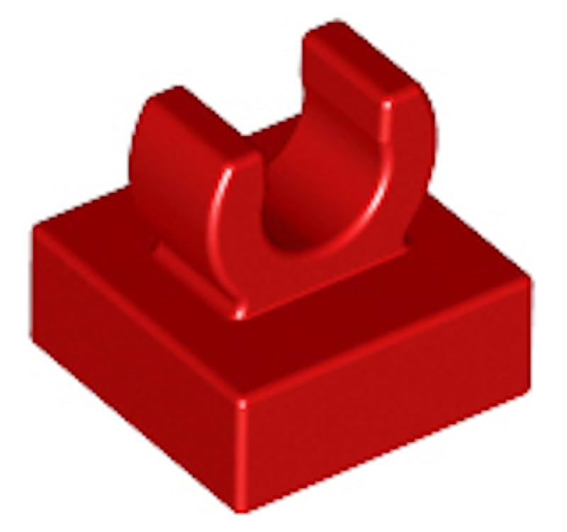 LEGO Tile Modified 1 x 1 with Open O Clip, Part 15712 (Red, 10, Bricks) โ image 1