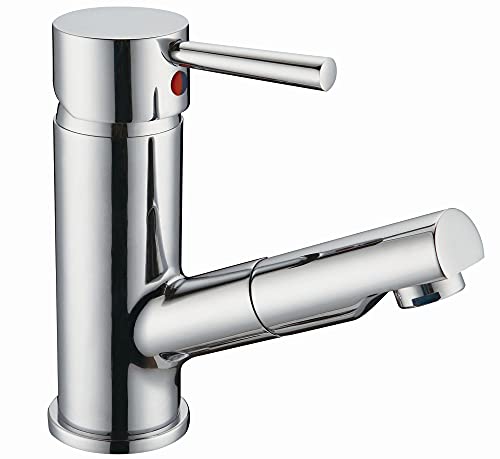 Hochdruck Waschtischarmatur mit herausziehbarer Brause Badarmatur chrom Signa *8913 Cover