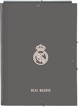 Safta Real Madrid 3rd Team 24/25   Folio Folder with 3 Flaps, Ideal for Children of Different Ages, Comfortable and Versatile, Quality and Resistance, 26 x 36.5 cm