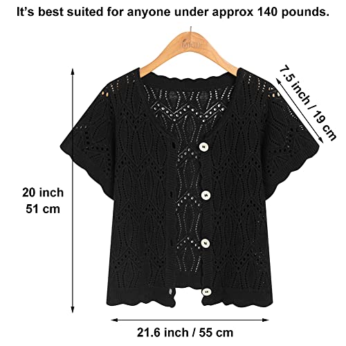 Image of Open Front Summer Cotton Thin Cardigans for Women Lightweight Cropped Cardigan Sweaters for Women