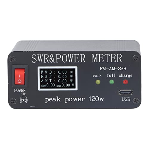 Sintonizador de antena de ondas curtas, medidor de potência SWR compacto 1,8MHz‑50MHz Diodo emissor