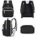 MATEIN Backpack Purse for Women, 15.6 inch Cute Stylish Waterproof Backpack Purse with USB Port, Fashion Waterproof Casual Daily Shoulder Bag for College Work Travel, Gifts for Ladies, 2pcs Set, Black