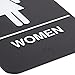 ADA Men and Women Restrooms Sign Set with Braille Toilet Door Plate for Business Restaurant, 6