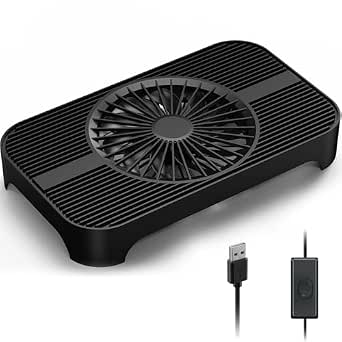 X3 USB Cooling Fan, 18dB Ultra Quiet 140mm USB PC Fan with Built-in Cable and One-Touch Switch Compatible with Router, Receiver, Amplifier, DVR, PlayStation, Xbox, Computer Cabinet Cooling