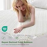 Waterproof Mattress Protector, Queen Size Mattress Pad Fitted 6"-18" Deep Pocket, 3D Air Fabric Breathable Bed Mattress Cover Noiseless Washable for Home, Bedroom, Hotel