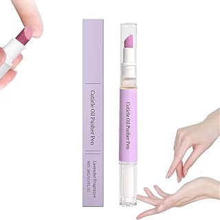 Ceramic Cuticle Pusher & Oil Pen, 2ml Lavender Scented Nail Care Pen, Moisturize Strengthen Brighten, Gentle Cuticle Remover for Dry & Damaged Nails, Hangnails