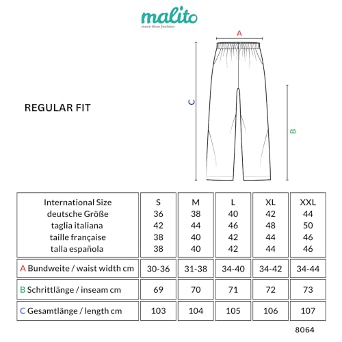 Malito Donna Pantaloni de Lino Classico-Stile