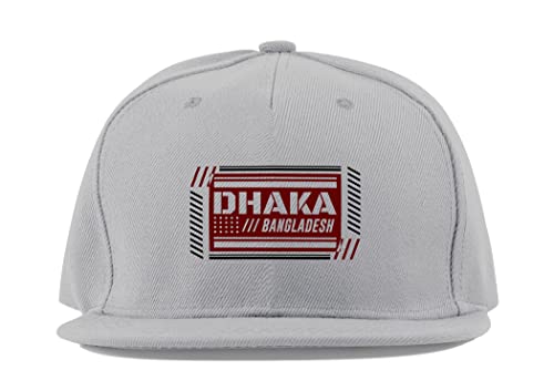Casquette de baseball en coton gris respirant visière plate unisexe Dhaka
