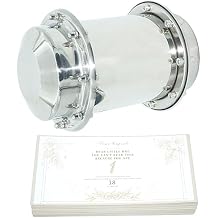 Time Capsule Anti-Corrosion Waterproof Stainless Steel Capsule Container and 50pcs Time Capsule Message Cards for Baby Shower or 1st Birthday Party Gift