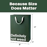 MilkToast Brands Funny Stoner Gift Bag, 11" x 8" x 4" Size, Definitely Not Weed, Reusable Kraft Paper Weed Gift Bags for Marijuana Gifts & Cannabis Accessories, Father's Day, Birthdays