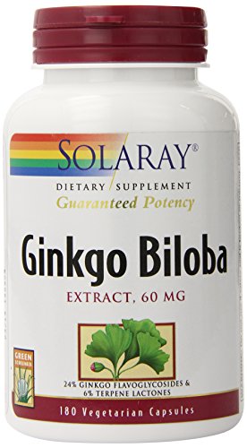 Solaray Ginkgo Biloba Extract, 60 mg, 180 Count