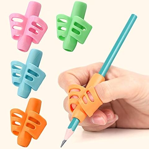 Pencil Grips - Children Pen Writing Aid Grip Set Posture Correction Tool for Kids Preschoolers Children,Hollow Ventilation Cover