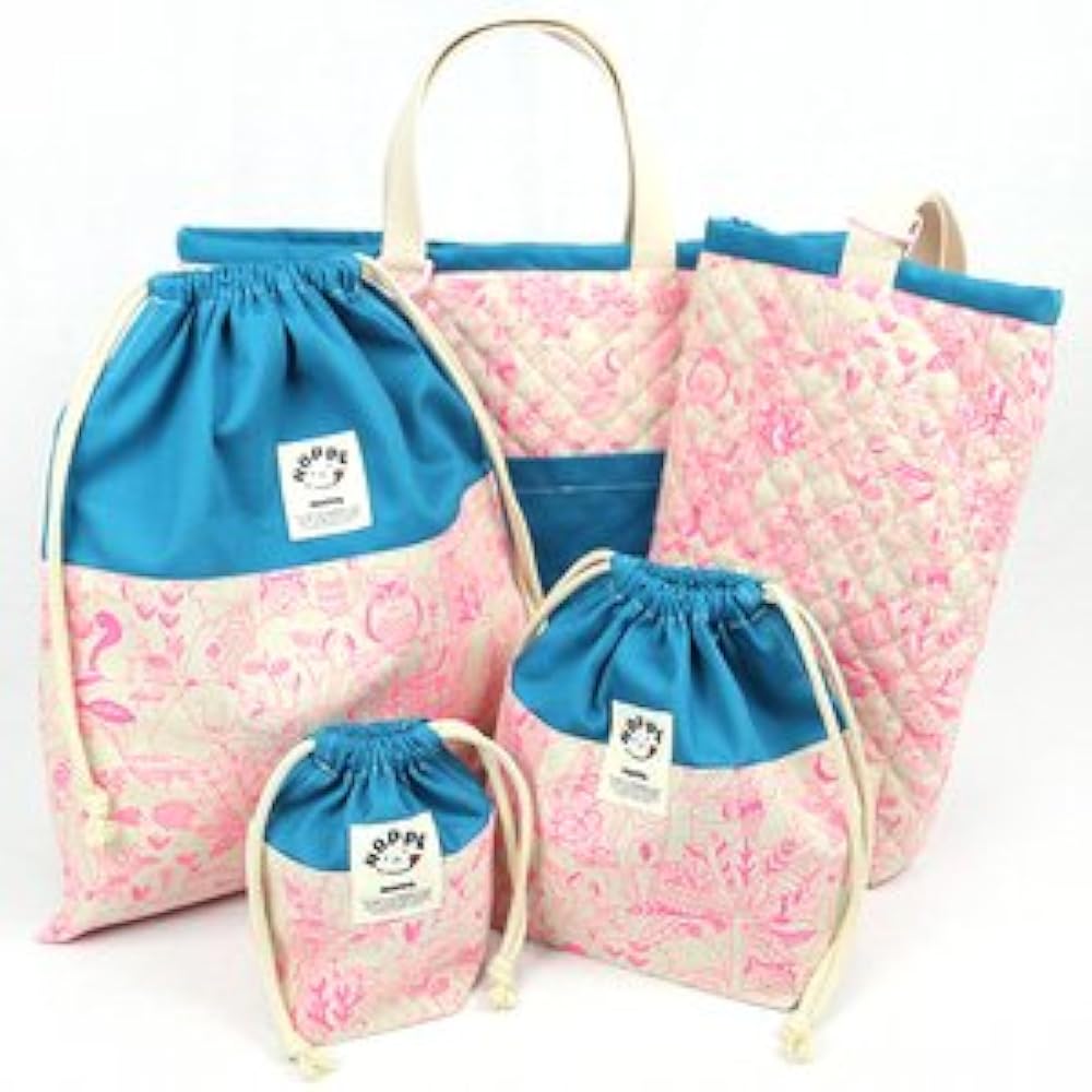 ハンドメイド 入園入学グッズ 巾着 レッスンバッグ シューズ袋など デスイート ▽▽▽▽▽【在庫限りOUTLET】入園入学5点セット