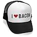 I HEART BACON - pork lover bbq barbecue meat party Mesh Trucker Cap Hat, Black