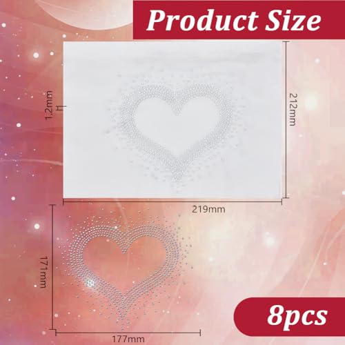Patchs thermocollants strass cœur thermocollant vêtement customisation
