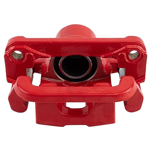 Image of TRQ Rear Right Brake Caliper w /Bracket Performance Red Passenger Side