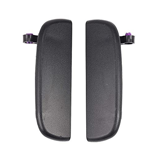 Asuinxurr 2 Uds Auto Negro Delantero Trasero Exterior Puerta Exterior Exterior Apertura Botón Izquierdo Derecho para Nuevo Alto