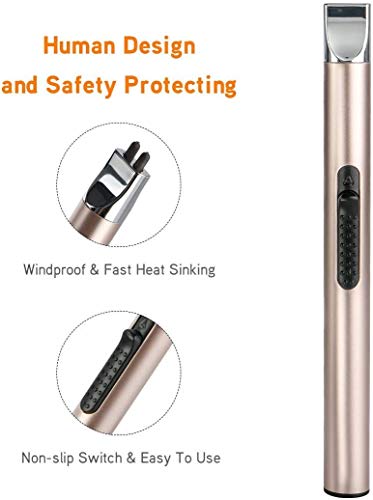 REIDEA Lichtbogen Stabfeuerzeug USB Aufladbar Feuerzeug, Lang Elektronisch Lichtbogen Feuerzeug/Arc Lighter für Kerzen… – Bild 2