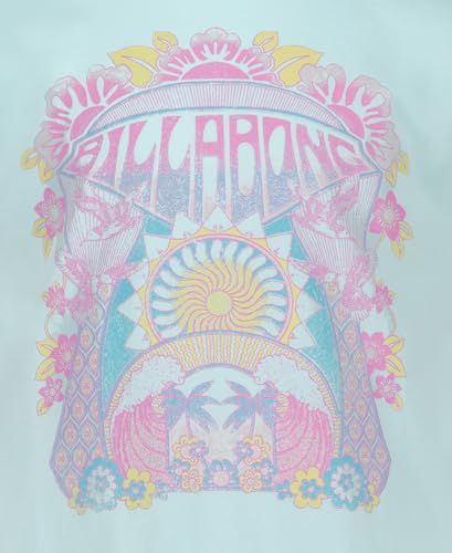 Image of Billabong Girls' Premium Short Sleeve Logo Graphic Tee, Crew Neck T-Shirt, Soft & Comfortable