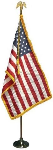 3x5 FT Indoor US American Flag Parade Set 8ft Pole