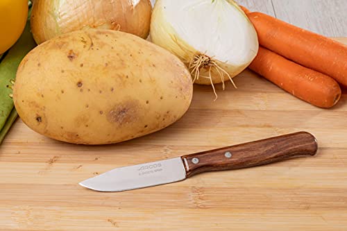 Cuchillo mondador Arcos con hoja de acero inoxidable y mango de madera noble, pack de 4 6