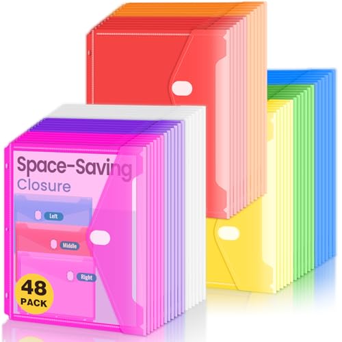 Bolsillos para carpetas Sooez organizadores transparentes para evitar archivadores desordenados