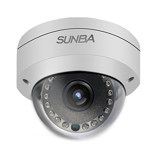 Sunba PoE 2MP 1080P H.265 2.8mm Night Vision 65ft Outdoor Fixed Dome IP Network Camera (FT-HD)