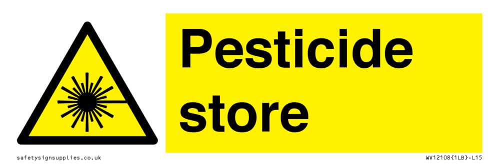 Pesticide store Sign - 150x50mm - L15