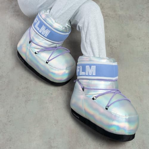 Flamingueo Sneaker Hausschuhe - Lustige Plüsch Pantoffeln für Damen und Herren, Eine Größe
