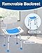 HOMLAND Shower Chair for Inside Shower with Removable Back, 400 lbs Heavy Duty Bath Seat for Bathtub, Safety Bath Stool for Seniors and Disabled