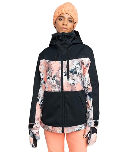 Roxy Women's Standard Presence Parka 15K Waterproof, Insulated Ski Jacket, PFAS-Free, Hydrosmart Technology, Pink, Medium