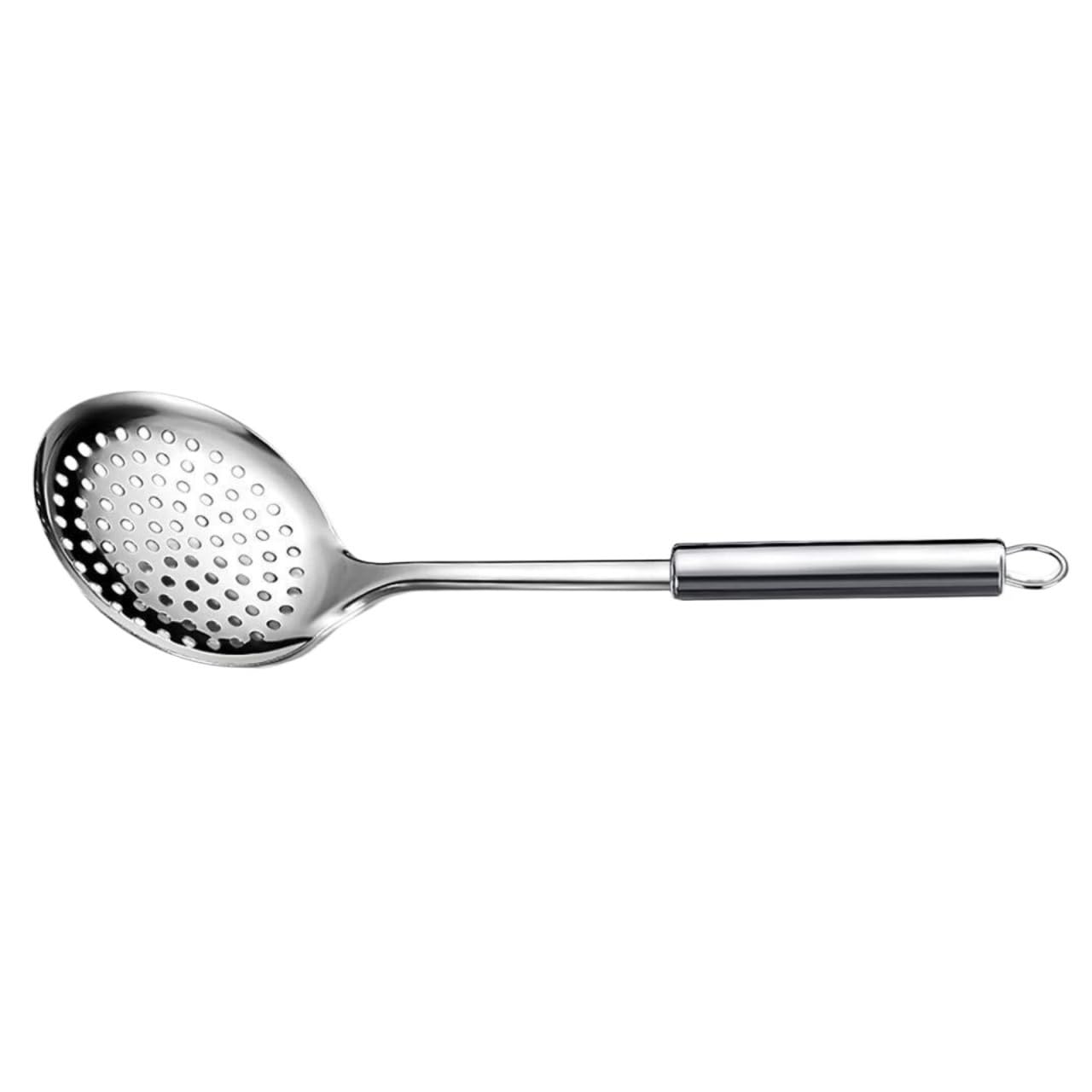 Sitko Kuchenne Filtr Ze Stali Nierdzewnej Filtr Wody Do Użytku Domowego Z Haczykiem I Długim Uchwytem Łyżka Do Odcedzania(32cm)
