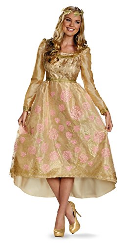 Disguise Women's Disney Maleficent Aurora Coronation Gown Deluxe Costume, Multi, 8-10