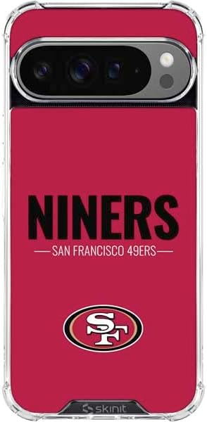 Skinit Clear Phone Case Compatible with Google Pixel 10 Pro XL - Officially Licensed NFL San Francisco 49ers Design