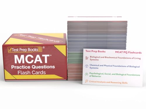 MCAT Practice Question Study Cards 2025-2026: MCAT Prep with Practice Test Questions [Full Color Cards]