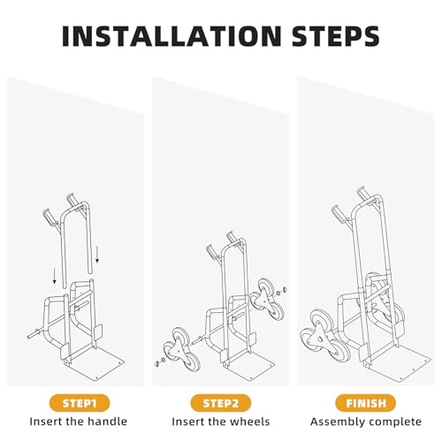 Carretilla de mano Stair Climber con sistema 3 ruedas 330 lb miniatura 7