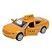 Zerodis 1:32 aleación Pull Back Taxi Modelo de Juguete Pull Back Taxi con música Efecto de luz Modelo de vehículo Fundido Juguetes Regalo para niños y niñas(Amarillo)