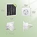 Mxmoonfree Solar Powered Exhaust Fan Kit, 20W Solar Panel + 8'' High-Airflow Shutter Exhaust Fan, Ventilation Solution for Greenhouse, Sheds, Chicken Coops, Pet Houses, RVs, Garages, Attics