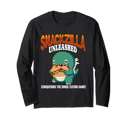 Snackzilla Unleashed Conquering The Binge-Eating Game Long Sleeve T-Shirt