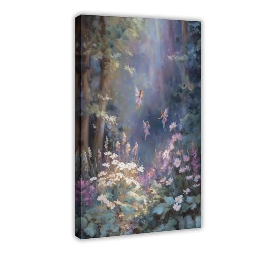 hofuodas Fairy Meadow Canvas Wall Art For Living Room, Whimsical