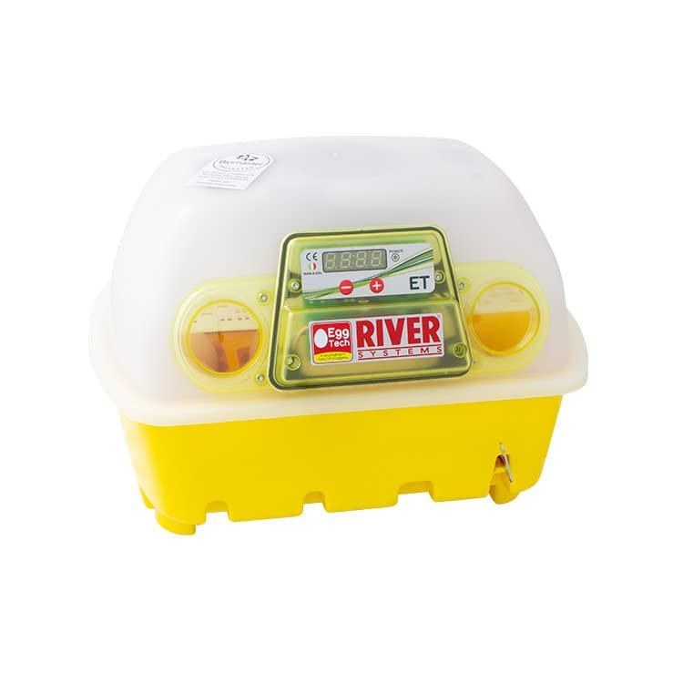 Incubadora digital semiautomática ET12 con aditivo antibacteriano Biomaster™ - River Systems - Capacidad 12 huevos de tamaño mediano o 48 pequeños