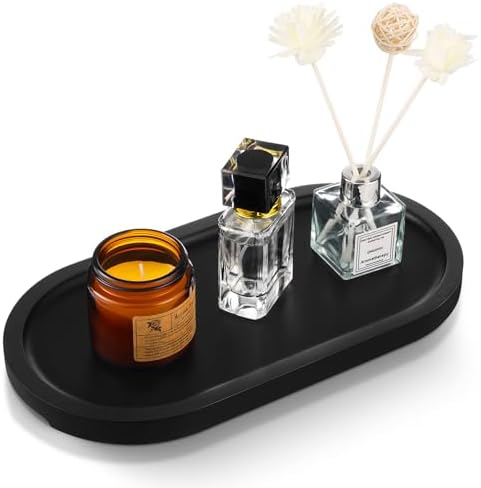 Bamboo Vanity Tray 11.4x6.1 inches, Decorative Vanity Tray for Ba...