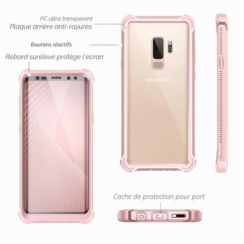 Coque Samsung S9 Plus étui de protection intégrale transparent Dexnor