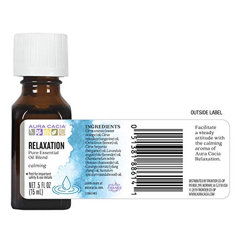 Opakowanie 1 x mieszanka olejków eterycznych Aura Cacia Relaks - 0,5 fl oz