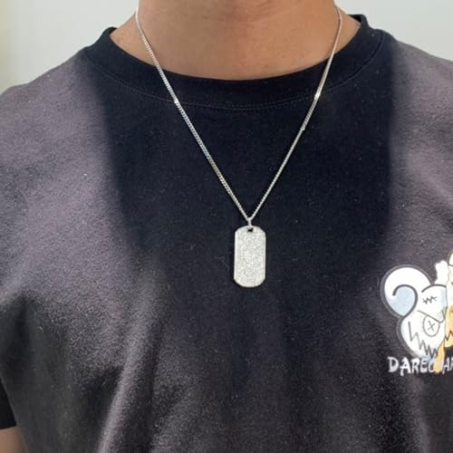 Collar de Plata 925 para Hombre con Moissanita 4.2ct