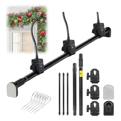 Garland Hanger for Door Frame, Adjustable Single Doors Garlands Hangers, Heavy Duty Christmas Halloween Decoration for Wreaths No Screws Drilling Glue Damage Free