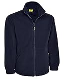 MIG - Mud Ice Gravel Mens Classic Fleece Jacket Coat Sizes XS to 4XL - Work Leisure Sports Casual (L - Large, Navy Blue)